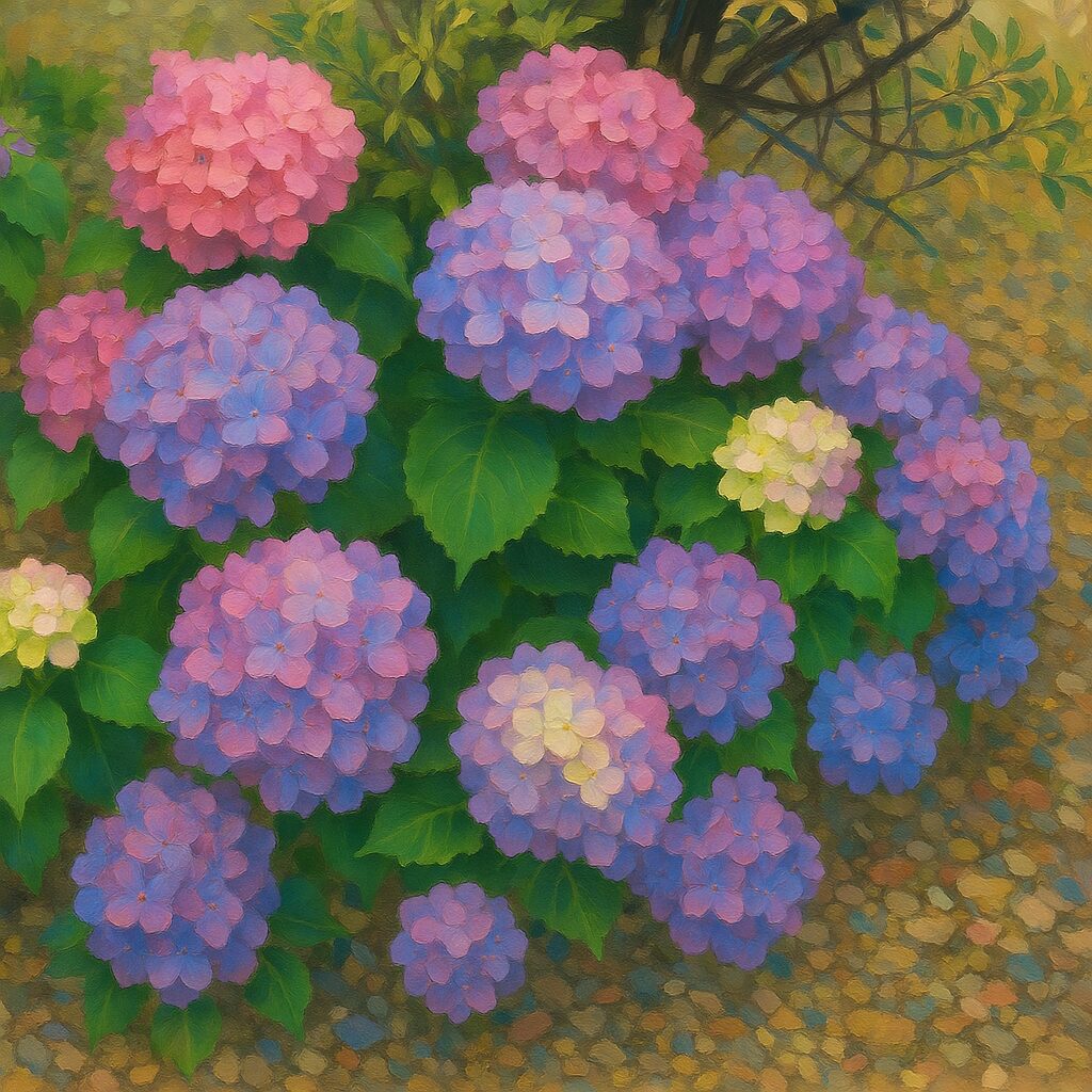 アジサイの無料(フリー)イラスト