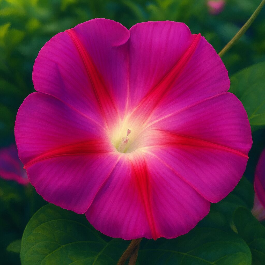 ノアサガオのピンク色の花を丁寧に描いたプロレベルのイラスト